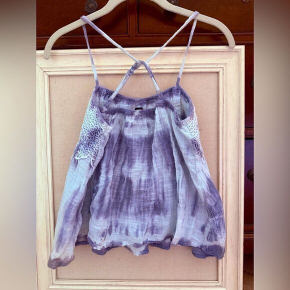 American Eagle boho flowy camisole purple / white tie die tank - S - Picture 2 of 6
